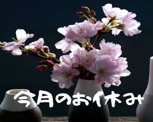 4月今月のお休み
